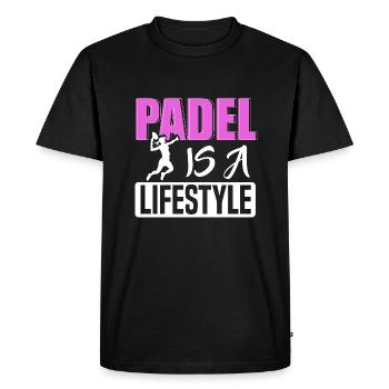 Padel Tennis Paddle Padel Ball Paddling Padel Tennis - Men's Premium Organic T-Shirt - black - Front - Nico (187cm)