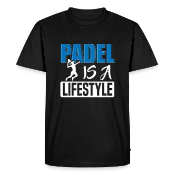 Padel Tennis Paddle Padel Ball Paddling Padel Tennis - Men's Premium Organic T-Shirt - black - Front - Nico (187cm)