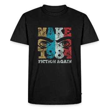 Refaire de la fiction de 1984 - Orwell - T-shirt Premium bio Homme - noir - Devant - Nico (187cm)