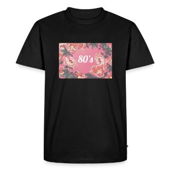 80's - Men's Premium Organic T-Shirt - black - Front - Nico (187cm)