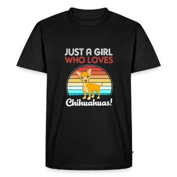 Chihuahua Fille Fête des mères - T-shirt Premium bio Homme - noir - Devant - Nico (187cm)
