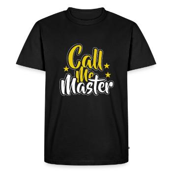 Diplôme de Master Diplôme Université - T-shirt Premium bio Homme - noir - Devant - Nico (187cm)