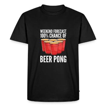 Beer Pong Beer Pong - T-shirt Premium bio Homme - noir - Devant - Nico (187cm)