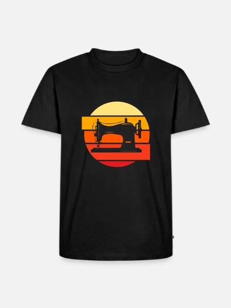 Sewing Machine Seamstress Retro - Men's Premium Organic T-Shirt - black