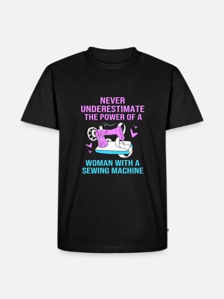Sewing Machine Seamstress - Men's Premium Organic T-Shirt - black