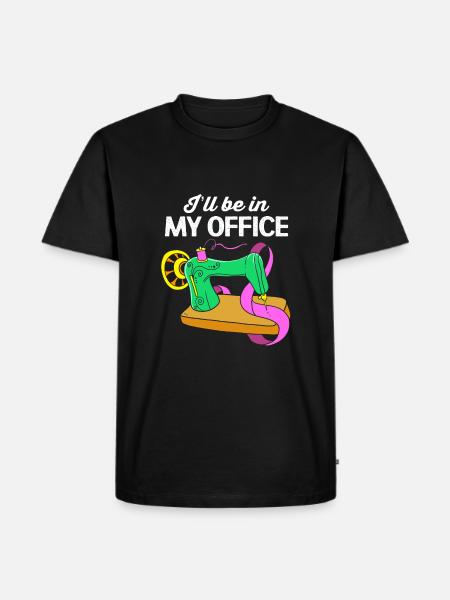 Sewing Machine Seamstress - Men's Premium Organic T-Shirt - black