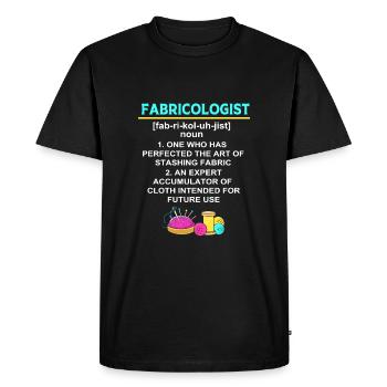 Couturière à la machine à coudre - T-shirt Premium bio Homme - noir - Devant - Nico (187cm)