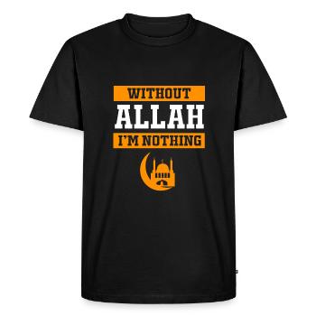 Musulman Islam Musulman Musulman Aïd Moubarak Allah - T-shirt Premium bio Homme - noir - Devant - Nico (187cm)