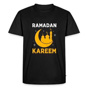 Musulman Islam Musulman Musulman Aïd Moubarak - T-shirt Premium bio Homme - noir - Devant - Nico (187cm)