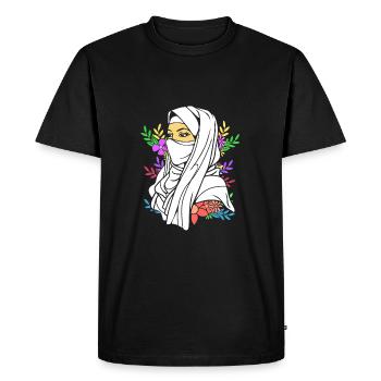 Musulman Islam Musulman Musulman Aïd Moubarak - T-shirt Premium bio Homme - noir - Devant - Nico (187cm)