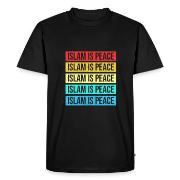 L’islam musulman est la paix - T-shirt Premium bio Homme - noir - Devant - Nico (187cm)