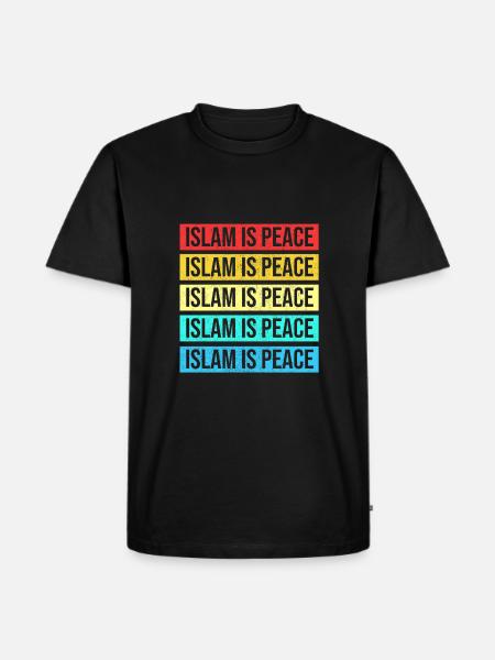 Muslim Islam is Peace - Men's Premium Organic T-Shirt - black
