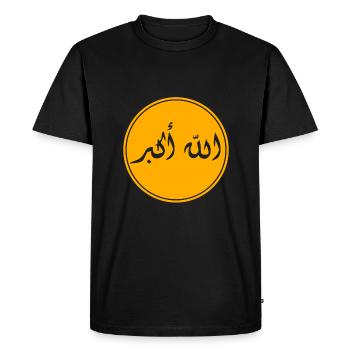 Islam musulman Femme musulmane musulmane Allahu Akbar - T-shirt Premium bio Homme - noir - Devant - Nico (187cm)