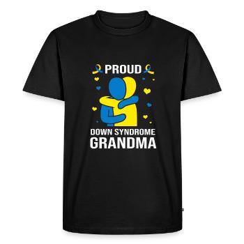 Syndrome de Down Grand-mère Grand-mère - T-shirt Premium bio Homme - noir - Devant - Nico (187cm)