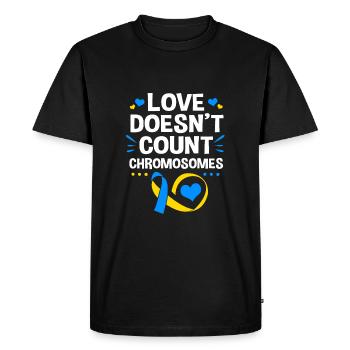 Trisomie 21 - T-shirt Premium bio Homme - noir - Devant - Nico (187cm)