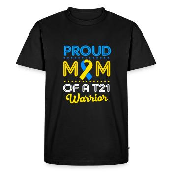 Trisomique Fête des mères Maman Maman - T-shirt Premium bio Homme - noir - Devant - Nico (187cm)