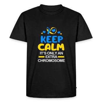 Trisomie 21 - T-shirt Premium bio Homme - noir - Devant - Nico (187cm)