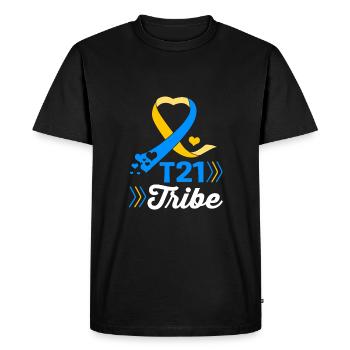 Trisomie 21 - T-shirt Premium bio Homme - noir - Devant - Nico (187cm)