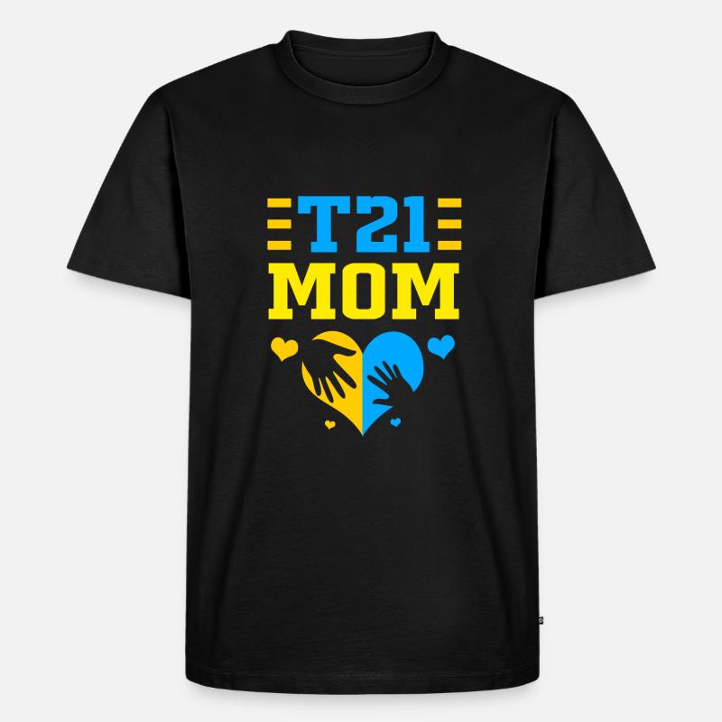 Down Syndrom - Männer Premium Bio T-Shirt - Schwarz
