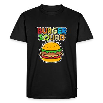 Burger au fromage - T-shirt Premium bio Homme - noir - Devant - Nico (187cm)