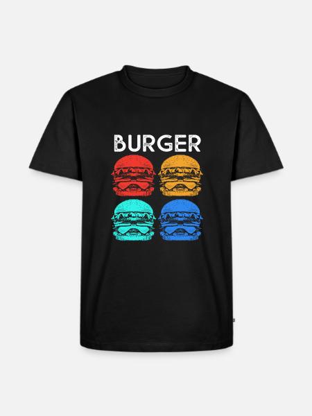 Cheeseburger - Men's Premium Organic T-Shirt - black