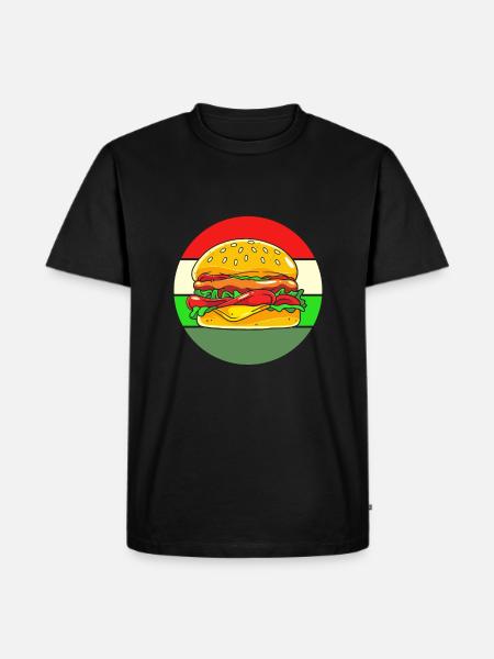 Cheeseburger - Men's Premium Organic T-Shirt - black