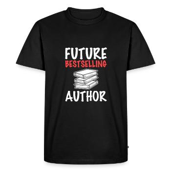 Author - Men's Premium Organic T-Shirt - black - Front - Nico (187cm)