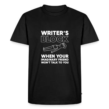 Author - Men's Premium Organic T-Shirt - black - Front - Nico (187cm)