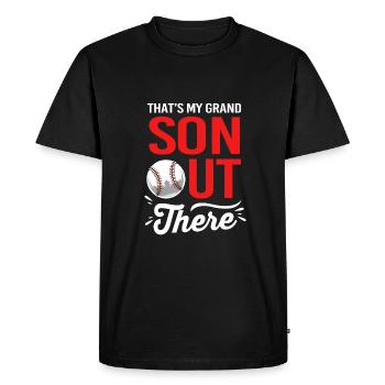 Baseball Grand-père Grand-père - T-shirt Premium bio Homme - noir - Devant - Nico (187cm)