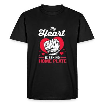Baseball - Men's Premium Organic T-Shirt - black - Front - Nico (187cm)