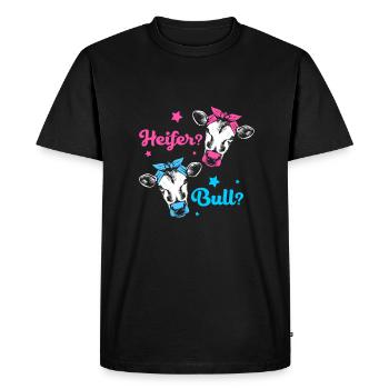 Køn afslører babyshower - Herre Premium økologisk T-shirt - sort - Foran - Nico (187cm)