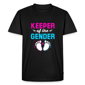Sexe Révéler Babyshower - T-shirt Premium bio Homme - noir - Devant - Nico (187cm)