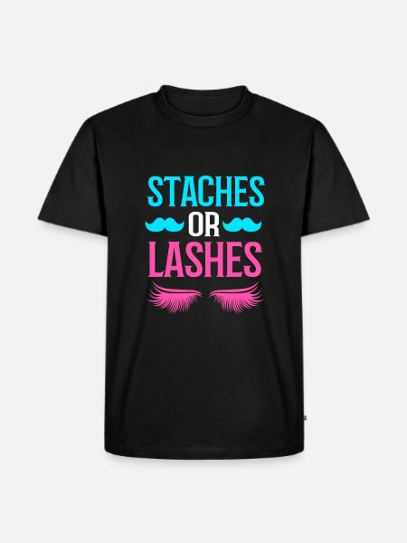 Køn afslører babyshower - Herre Premium økologisk T-shirt - sort