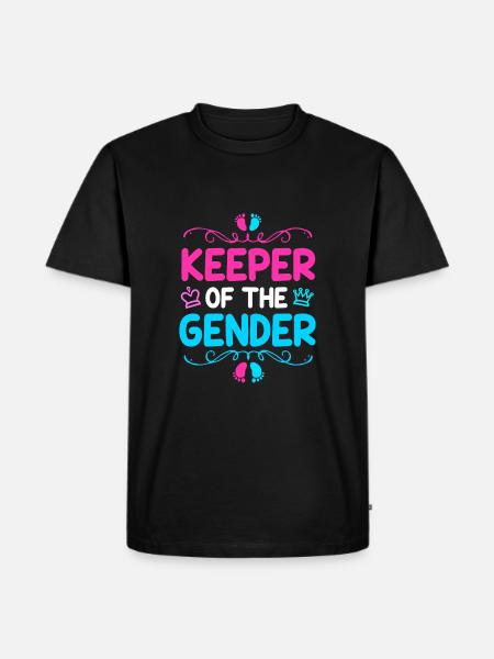 Køn afslører babyshower - Herre Premium økologisk T-shirt - sort
