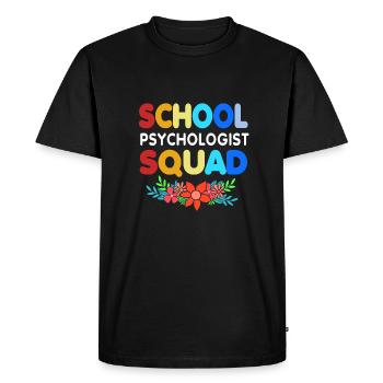 Psychologue scolaire - T-shirt Premium bio Homme - noir - Devant - Nico (187cm)
