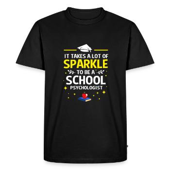Psychologue scolaire, psychologue, psychothérapeute - T-shirt Premium bio Homme - noir - Devant - Nico (187cm)