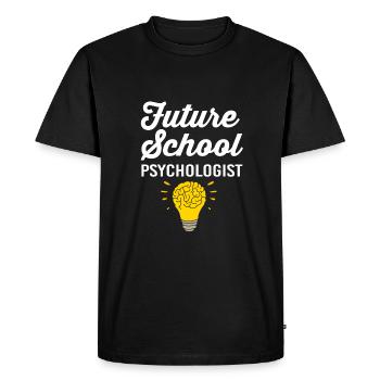 Psychologue scolaire - T-shirt Premium bio Homme - noir - Devant - Nico (187cm)