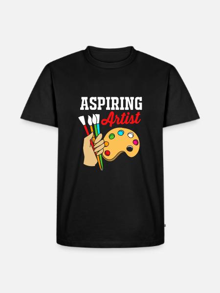 Schilder Kunstenaar Kunstenaar Kunstacademie - Mannen Premium Bio T-shirt - zwart