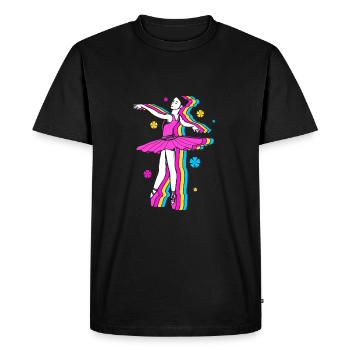 Ballet Ballet Dancer - Men's Premium Organic T-Shirt - black - Front - Nico (187cm)