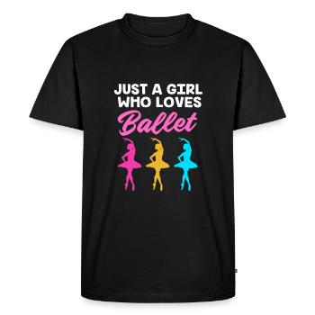 Ballet Ballet Dancer - Men's Premium Organic T-Shirt - black - Front - Nico (187cm)