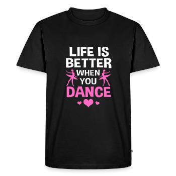 Danseuse de ballet - T-shirt Premium bio Homme - noir - Devant - Nico (187cm)