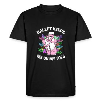 Ballet Ballet Dancer - Men's Premium Organic T-Shirt - black - Front - Nico (187cm)