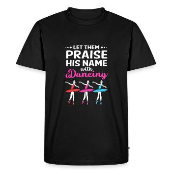 Danseuse de ballet - T-shirt Premium bio Homme - noir - Devant - Nico (187cm)