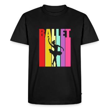Ballet Ballet Dancer - Men's Premium Organic T-Shirt - black - Front - Nico (187cm)