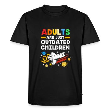 Univers Système Solaire - T-shirt Premium bio Homme - noir - Devant - Nico (187cm)