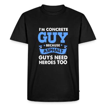 Construction Worker Construction Site Concrete - Men's Premium Organic T-Shirt - black - Front - Nico (187cm)