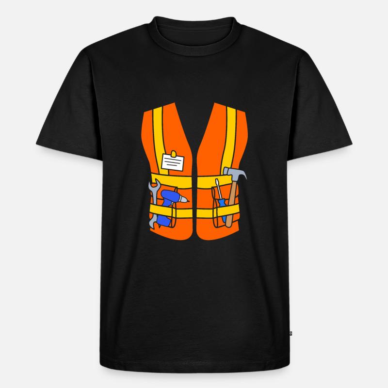 Construction worker construction site - Men's Premium Organic T-Shirt - black