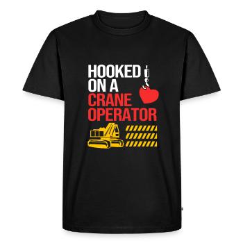 Grue de chantier de chantier de chantier de construction - T-shirt Premium bio Homme - noir - Devant - Nico (187cm)