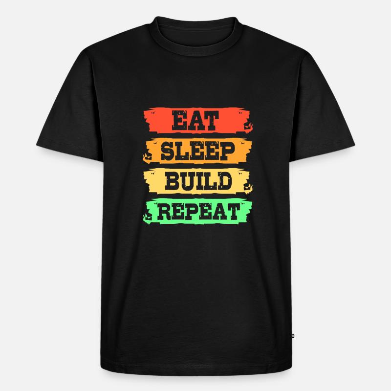 Construction worker construction site - Men's Premium Organic T-Shirt - black