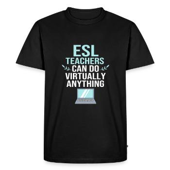 English Teacher English Teacher - Men's Premium Organic T-Shirt - black - Front - Nico (187cm)